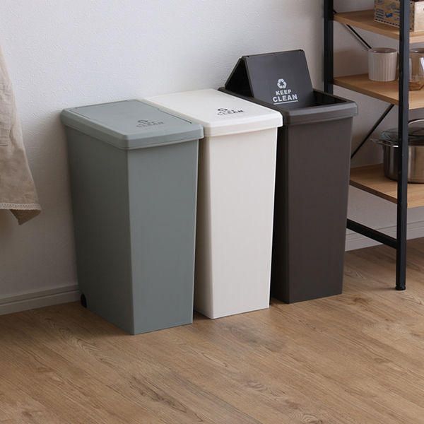 天板タイル　ダストボックス　15L×3　ゴミ箱　ナチュラルカラー　アンティーク 天板タイル ダストボックス 15L×3 ゴミ箱 ナチュラルカラー