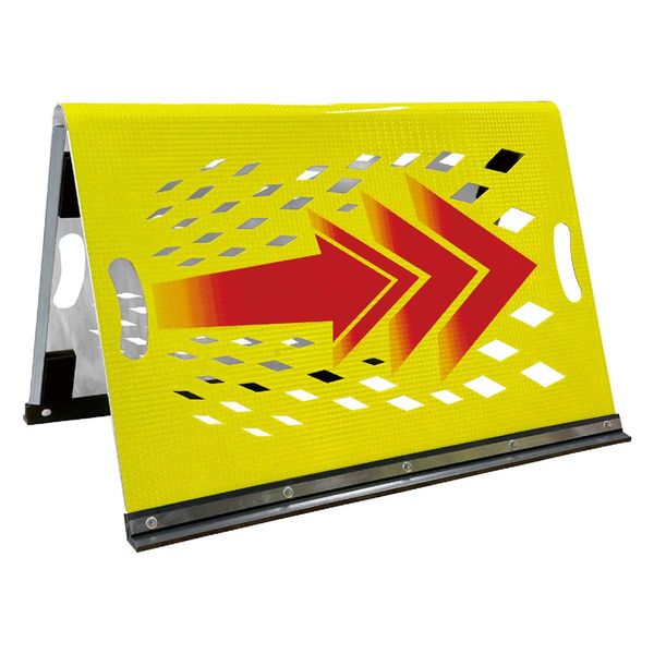 矢印の形をした自然石の置物 杉板の台付き 飾り 入口 出口表示板 オブジェ UNI-865-201.jpg