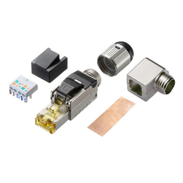 サンワサプライ  自作用RJ-45コネクタ（L字型・カテゴリ6A・かしめ工具不要） ADT-6ARJFSL（直送品）