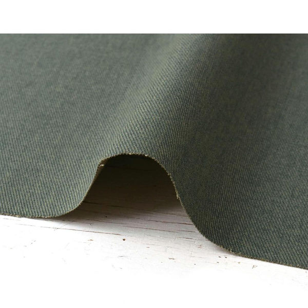 デニムライクツイル生地 巾110cm×8m切売カット オリーブ AD26000-162-8M 1セット(巾110cm×8mカット)（直送品） 8,957円