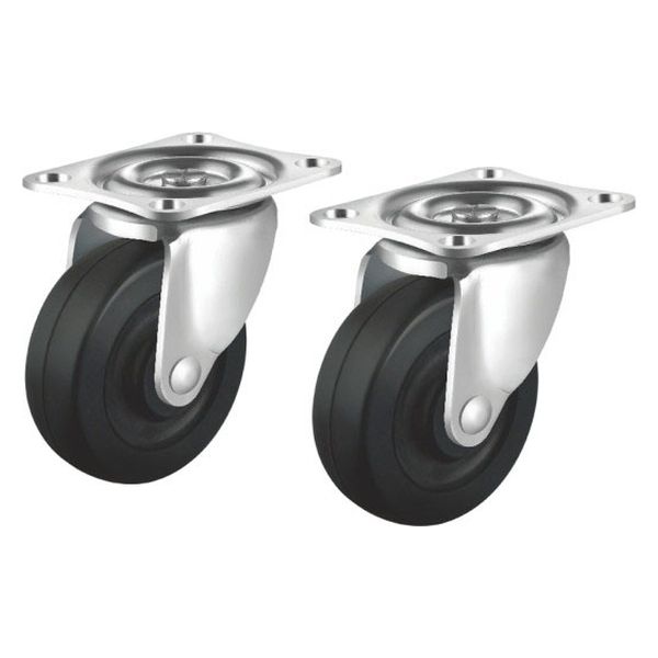 サンワサプライ 汎用キャスター 75mm径 2個セット(フリー)ゴム製 CST-75E-FRE2 1セット(2個入)（直送品）