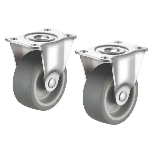 サンワサプライ 汎用キャスター 75mm径 2個セット(固定)TPR製 CST-75TP-FIX2 1セット(2個入)（直送品）