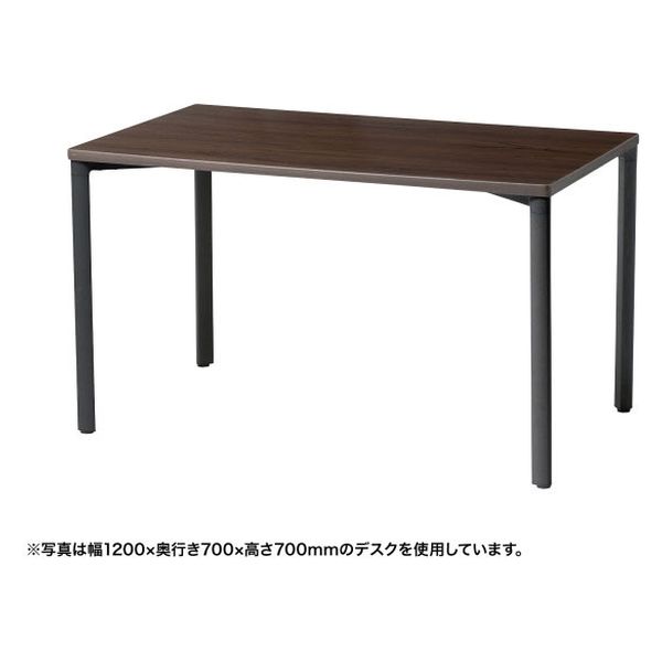 サンワサプライ eテーブル 受注生産品 幅1000×奥行600mm 濃い木目×ブラック MEF-10060M80 1台（直送品）