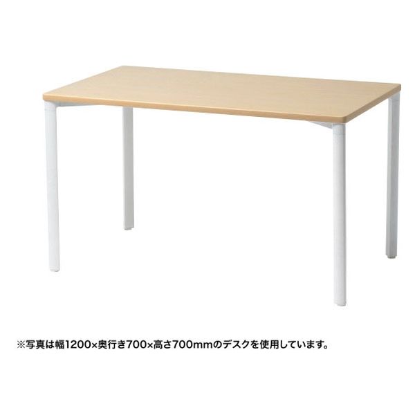 サンワサプライ eテーブル 受注生産品 幅1400×奥行800mm 薄い木目×ホワイト MEF-14080LM80 1台（直送品）
