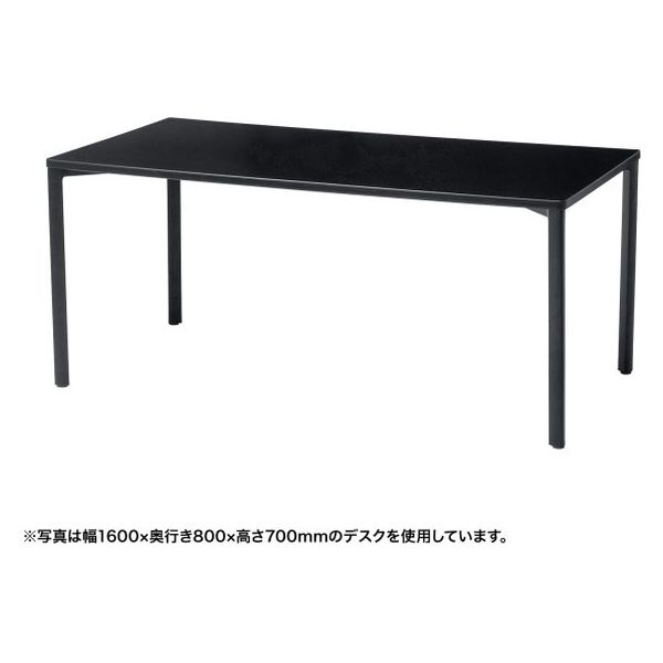 サンワサプライ eテーブル 受注生産品 幅1800×奥行600mm ブラック MEF-18060BK80 1台（直送品）