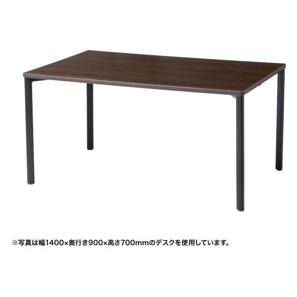 サンワサプライ eテーブル 受注生産品 幅1800×奥行600mm 濃い木目×ブラック MEF-18060M80 1台（直送品）