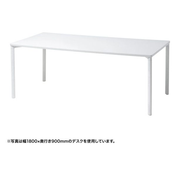 サンワサプライ eテーブル 受注生産品 幅1800×奥行600mm ホワイト MEF-18060W 1台（直送品）