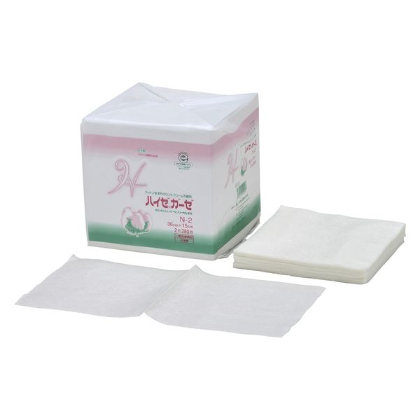 小津産業 ハイゼガーゼ(2ツ折)Nー2 N-2 23385601 15X30CM(280イリ) 1箱(280枚)（直送品）