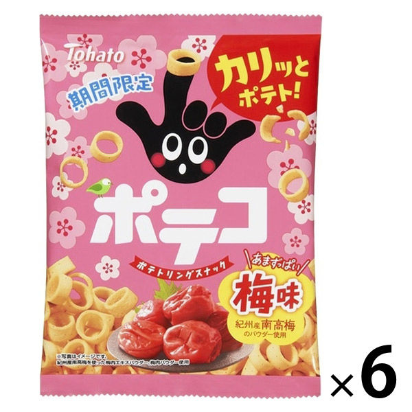 ポテコ梅味 52g 6袋 東ハト スナック菓子 - アスクル
