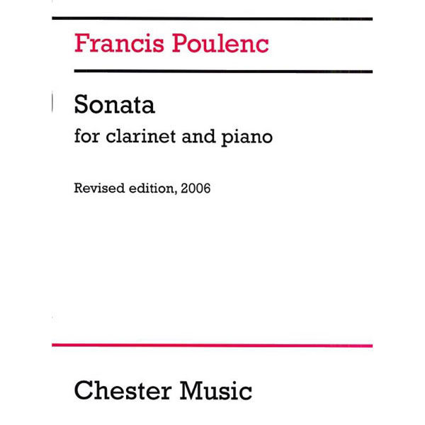 CHESTER MUSIC(チェスター音楽出版) プーランク:ソナタ (CLARINET/PIANO) CH61162 1冊（直送品）
