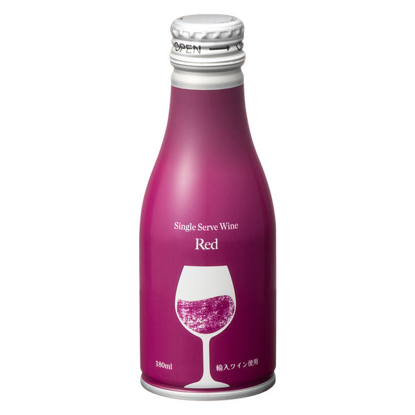 【アスクル・ロハコ限定】ワイン赤ワイン Single Serve Wine Red ボトル缶 180ml 1本 中口 小容量 オリジナル