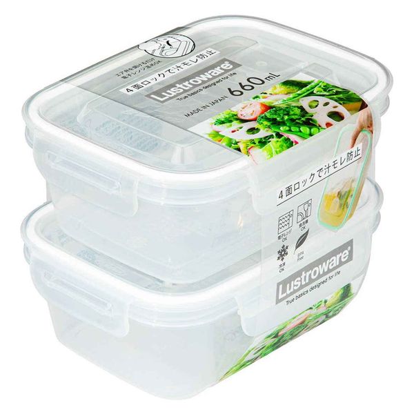 岩崎工業 保存容器 660ml スマートフラップ&ロックス 角型 M