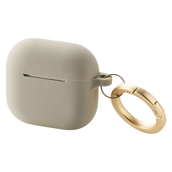 AirPods 4 ケース 用 シリコン カバー 衝撃吸収 落下防止 グレージュ AVA-AP06SCJGB エレコム 1個（直送品）