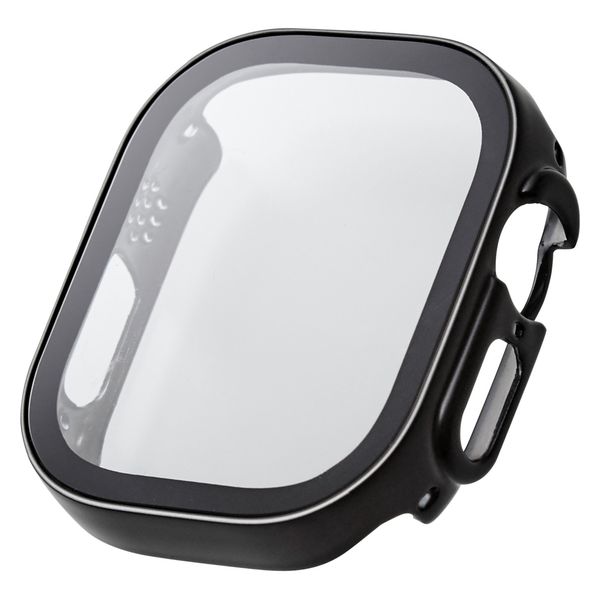アップルウォッチ カバー Ultra 2/Ultra[49mm] フルカバー ブラック AW-23CFCGEBK エレコム 1個（直送品）