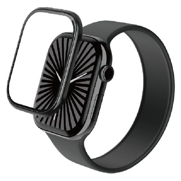 アップルウォッチ ガラス フィルム 【46mm対応】 高透明 ブラック AW-24AFLGFALBK エレコム 1個（直送品）