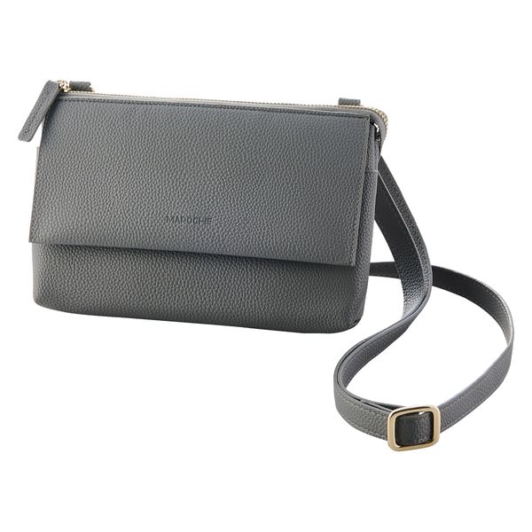 スマホポーチ ショルダーポーチ お財布機能付き 斜めがけ ソフトレザー グレージュ P-MAP07GB エレコム 1個（直送品）