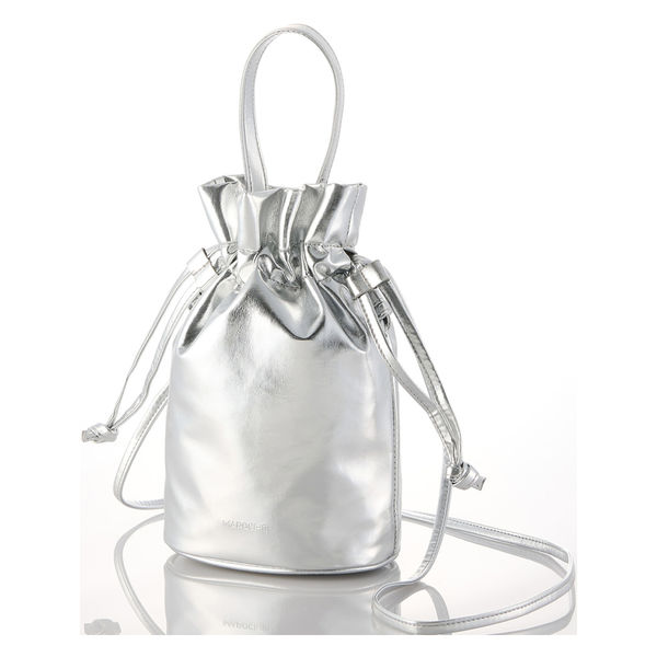 スマホポーチ ショルダーポーチ 斜めがけ / ハンドル持ち メタリック生地 シルバー P-MAP08SV エレコム 1個（直送品）