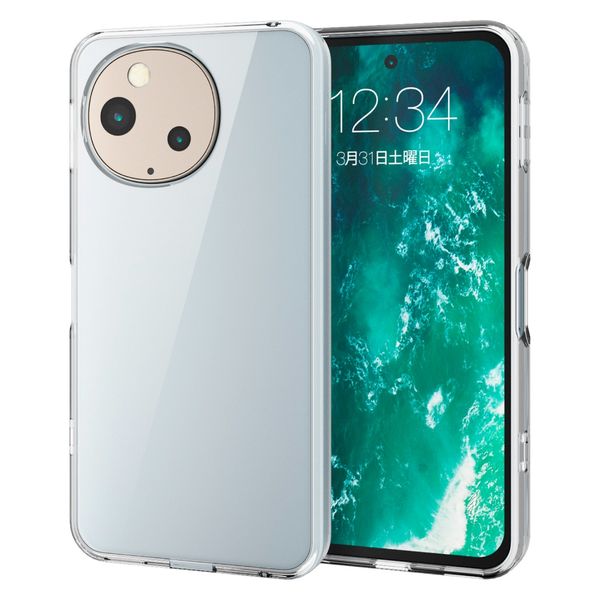 AQUOS sense9 SH-53E ケース ハイブリッド 衝撃吸収 クリア PM-S244HVCKCR エレコム 1個（直送品）