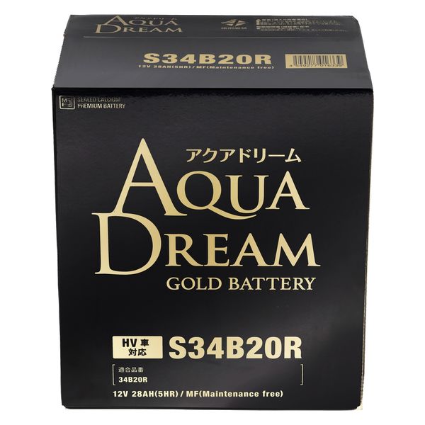 アクアドリーム 国産車 ハイブリッド車補機用バッテリー GOLD