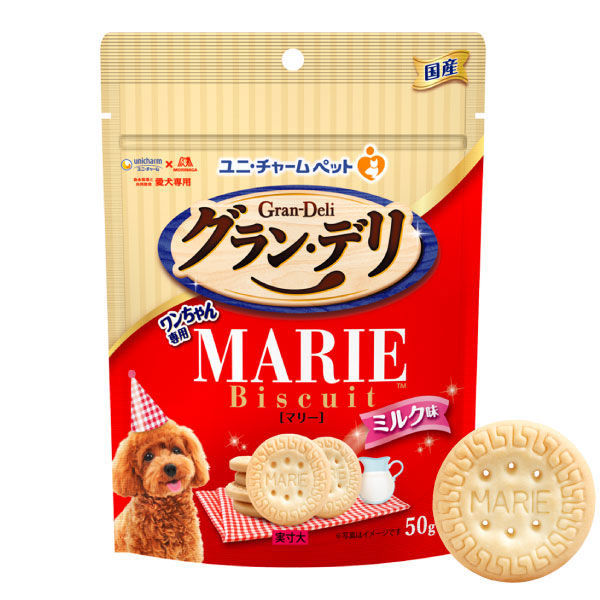 グラン・デリ ワンちゃん専用 マリービスケット ミルク味 国産 50g 1袋 ユニ・チャーム 犬用 おやつ（わけあり品）
