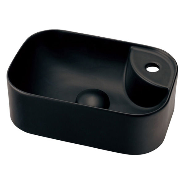 カクダイ 角型手洗器 マットブラック 493-273-D 1台（直送品