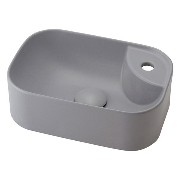 カクダイ 角型手洗器 マットグレー 493-273-GY 1台（直送品