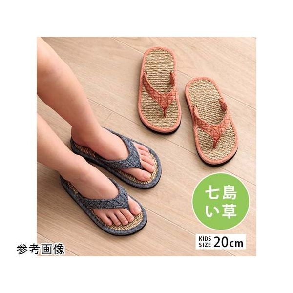イケヒコ・コーポレーション 子供用七島い草 草履 オレンジ 20cm(適応サイズ16~18cm) 67-5723-23 1個（直送品）