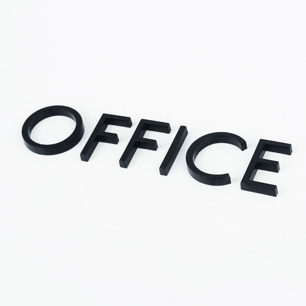 SignJapan 立体アクリル標識 文字のみ OFFICE ブラック