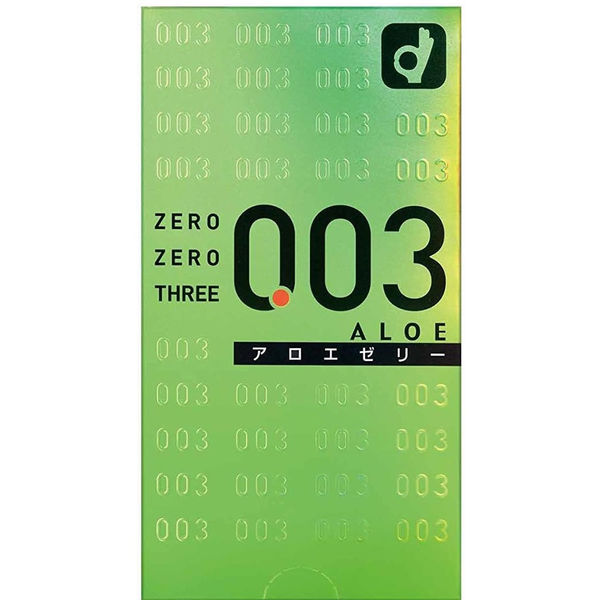 オカモト ゼロゼロスリーアロエ003 薄いコンドーム 素肌感覚 避妊具 女性にやさしい 4547691689603 1箱(10個入)（直送品）