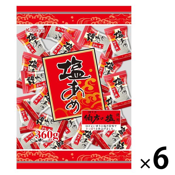 塩分商材 塩分補給 個包装 塩あめ 360g 1セット（1個×6） 春日井製菓