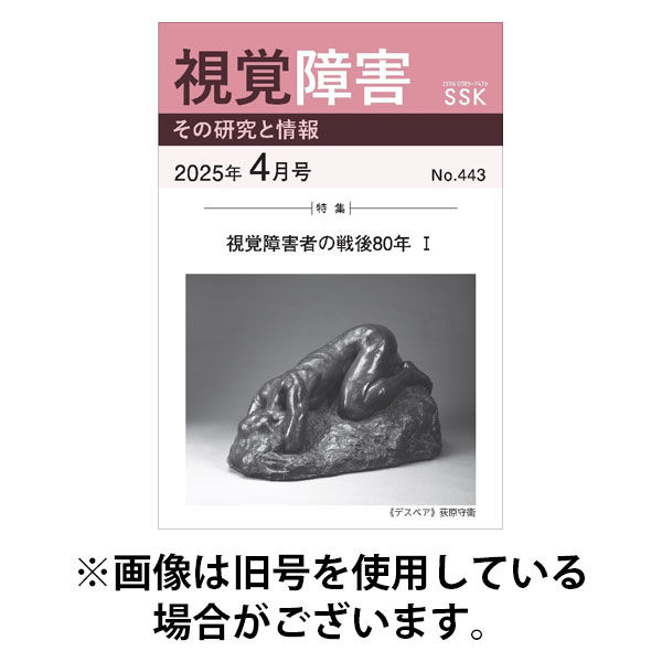 【CD-R版】視覚障害――その研究と情報 2025/08/01発売号から1年(12冊)(雑誌)（直送品）
