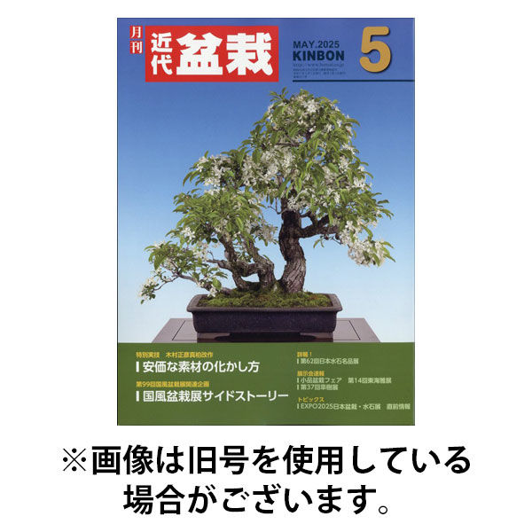 月刊 近代盆栽 2025/08/05発売号から1年(12冊)(雑誌)（直送品）