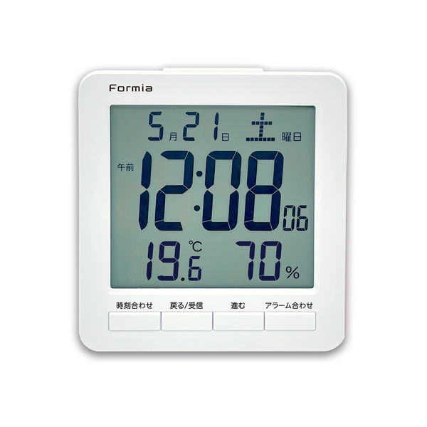 大日本住友 ファーマ ラジオコントロール 時計 保土ヶ谷電子販売 Formia フォルミア デジタル電波時計 温度湿度