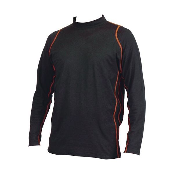 トラスコ中山 TRUSCO 吸湿発熱ウェア ティーバーナー2 ハイネックシャツ Sサイズ TSHT-S 1着 856-6912（直送品）