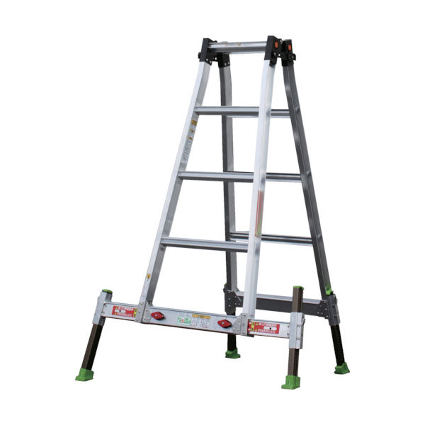 ナカオ アウトリガー内蔵4脚伸縮式 兼用脚立 ダン吉 Dー90 H=900 1台(1個) 831-5217（直送品）