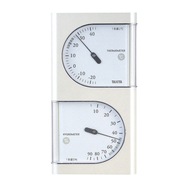 タニタ 温湿度計 パールホワイト TT-518 PR 2867130（取寄品）