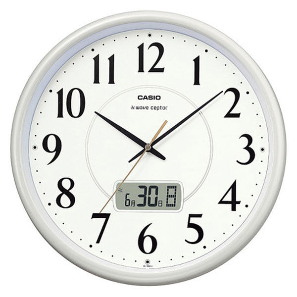 【 CASIO TIME & CALENDAR 】 カシオ タイム アンド カレンダー 掛時計 300mm×300mm×43mm 品 実働品 動作確認済み