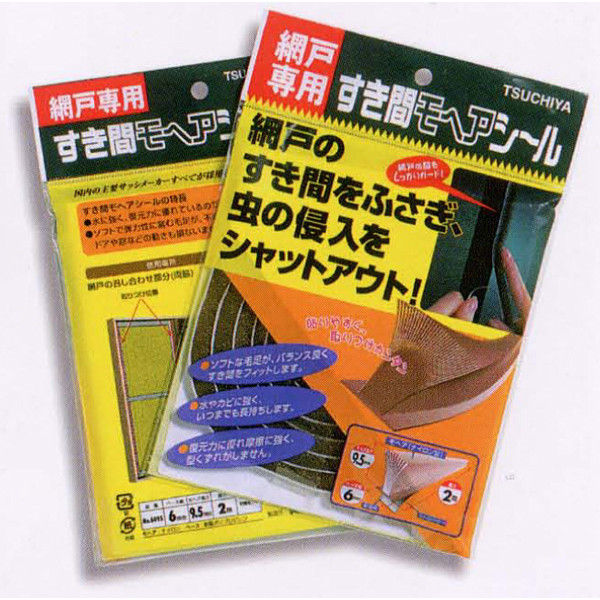 槌屋ティスコ 網戸用すき間モヘアシール 2000mm ブロンズ 6095 1箱（10袋入）（直送品）