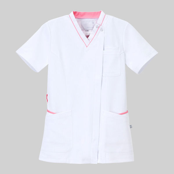 ナガイレーベン 女子スクラブ HOS-4952 Tピンク M 医療白衣 1枚（取寄品）