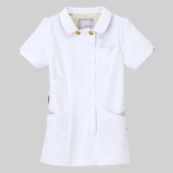 ナガイレーベン チュニック LX-3712 Tベージュ+ピンク L 医療白衣 1枚（取寄品）