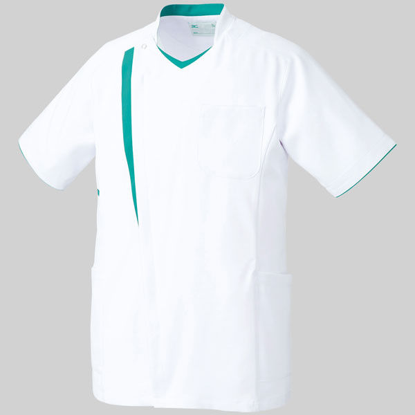 チトセ mizuno unite（ミズノユナイト） ジャケット 男性用 MZ-0162 エメラルドグリーン 3L 医療白衣 1枚（取寄品）