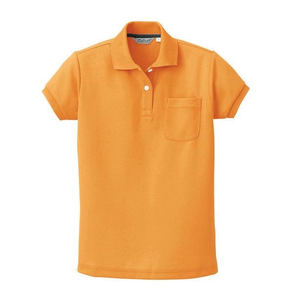 アイトス レディース半袖ポロシャツ CL2000 オレンジ 9号 介護ユニフォーム 1枚（直送品）