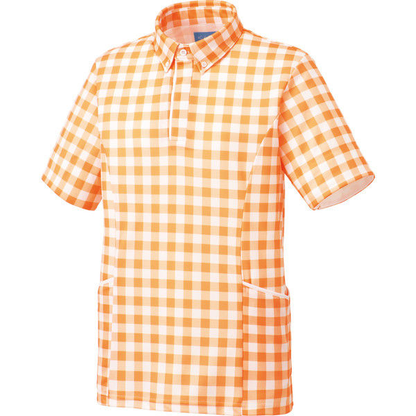 KAZEN（カゼン） ニットポロシャツ KZN230 オレンジ SS 医療白衣 1枚（直送品）