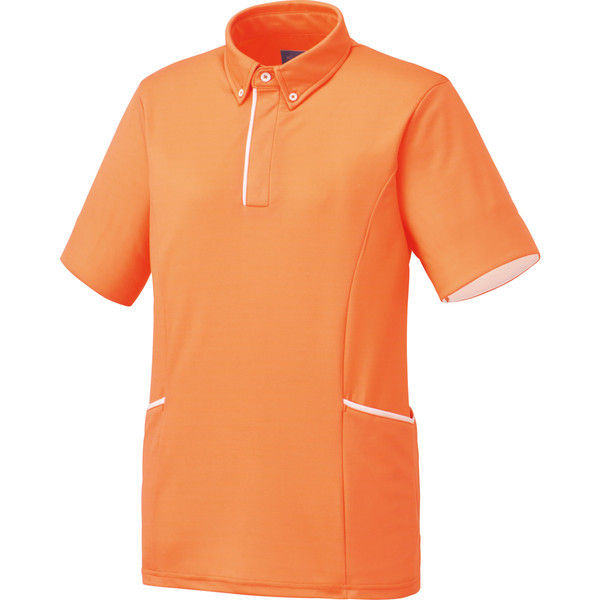 KAZEN（カゼン） ニットポロシャツ KZN231 オレンジ SS 医療白衣 1枚（直送品）