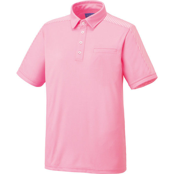 KAZEN（カゼン） ニットポロシャツ KZN232 ピンク SS 医療白衣 1枚（直送品）