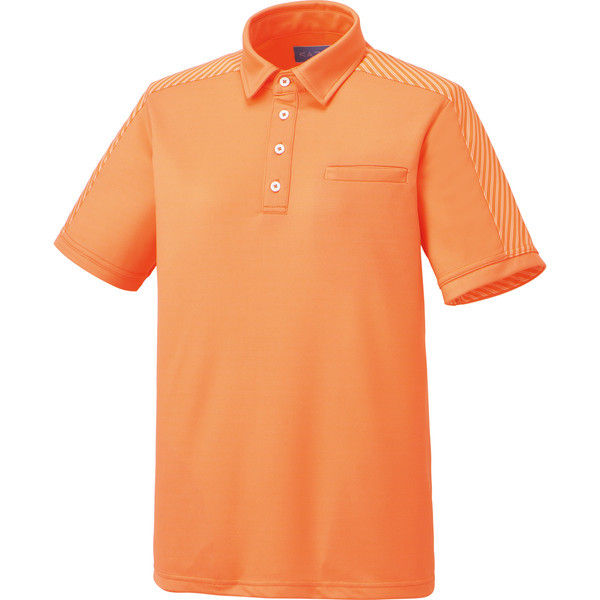KAZEN（カゼン） ニットポロシャツ KZN232 オレンジ SS 医療白衣 1枚（直送品）
