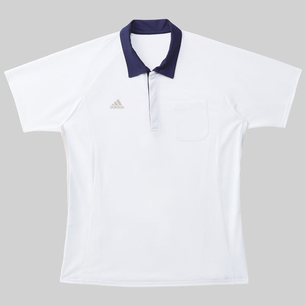 アディダス ポロシャツ（男女兼用） SCS733 ホワイト L KAZEN（カゼン） 医療白衣 1枚（直送品）
