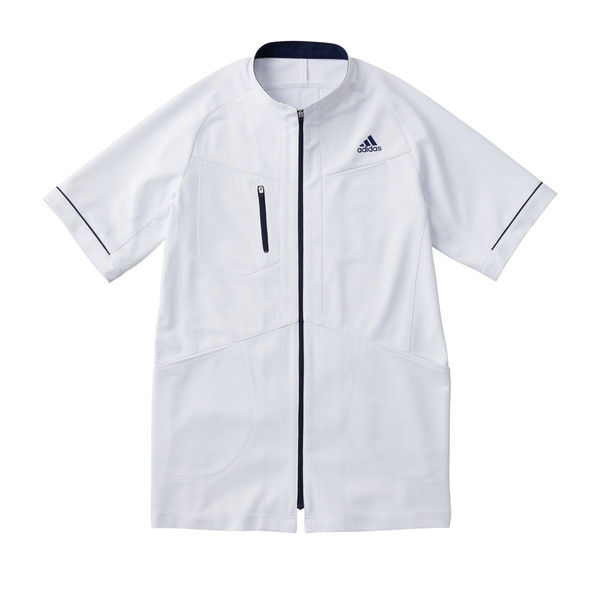 アディダス メンズジャケット SMS602 ホワイト×ネイビー O KAZEN（カゼン） 医療白衣 1枚（直送品）