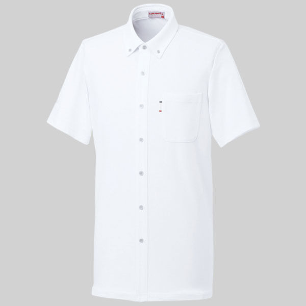 ルコックスポルティフ ユニセックスニットシャツ UZL3064 ホワイト S 介護ユニフォーム 1枚（直送品）
