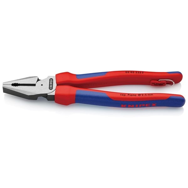 KNIPEX 強力型ペンチ 落下防止 (BK) 0202ー225TBK 0202-225TBK 1丁（直送品）